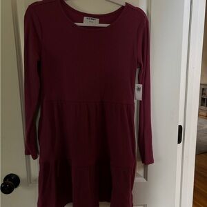 Girl’s Old Navy Ribbed Dress in Burgandy